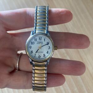 Timex‎ indiglo water resistant watch elastic metal band